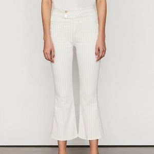 Frame Le Hardy Crop Flare Khaki Stripe